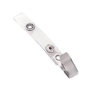 Vinyl Badge Clip - 2 3/4" Clear - 1 Hole - 100 Pack