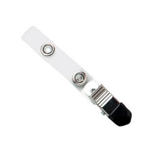 Vinyl Badge Clip - 2 5/8" Strap - Rubber Tip - 100 Pack