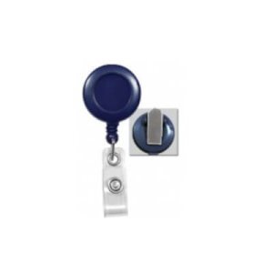 Round Badge Reel - Clip On - w/ Card Clamp- 100 Pack