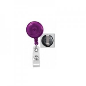 Round Translucent Badge Reel - Belt Clip - 100 Pack