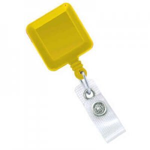 Plastic Square Badge Reel - 100 Pack